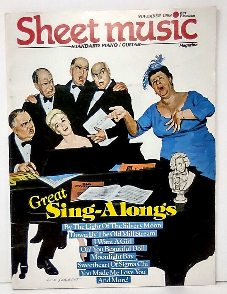 Sheet Music Magazine Great Sing-Alongs Standard Piano Guitar November 1988