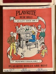 Lot Of 8 Piano Music Roll Catalogs, Pamphlets & Collecting Guide. Q.R.S. Player