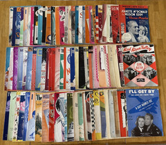 Mixed Lot of 80+ Vintage 1920&rsquo;s-1930&rsquo;s Piano Vocal Sheet Music. Folk, Pop, Etc.