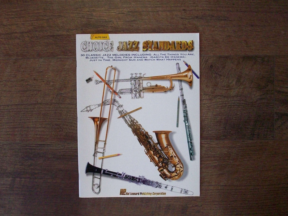Alto Sax Choice Jazz Standards songbook, 30 songs, published in 1993