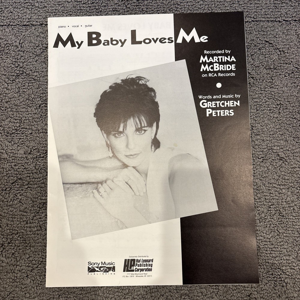 C 1991 Martina McBride Sheet Music MY BABY LOVES ME