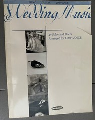 WEDDING MUSIC 49 Solos & Duets for LOW VOICE sheet music piano guitar vocal,alto