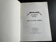 Metallica And Justice For All Bass Guitar & Vocal Tablature Book w Color Poster