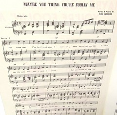 Maybe You Think You&rsquo;re Foolin Me Sheet Music 1946 Piano Clean Beginner US Seller