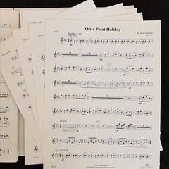 Otter Point Holiday Robert Sheldon Concert Band Score Parts Grade 4 Alfred