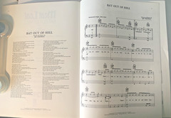 Vintage Meat Loaf Bat Out Of Hell Song Book Sheet Music Piano Vocal Guitar Tab