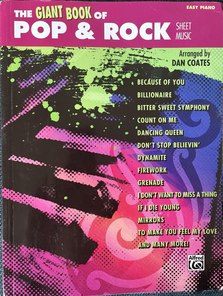 Giant Book of Pop & Rock Easy Piano Sheet Music Dan Coates Songbook