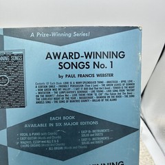Award Winning Songs Paul Francis Webster Sheet Music Book Robbins Music 1967