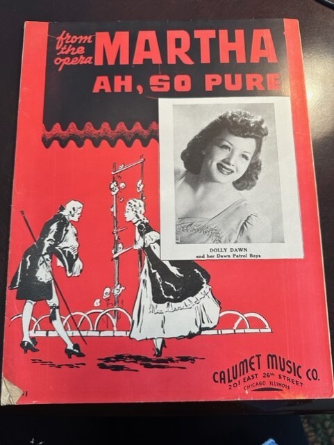 Martha Ah, So Pure Opera 1938 Vintage Sheet Music TX