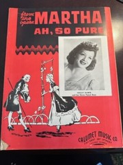 Martha Ah, So Pure Opera 1938 Vintage Sheet Music TX