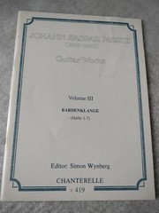 Johann Kaspar Mertz Bardenklange Classical Guitar Sheet Music Solos