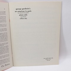 George Gershwin American in Paris Piano Songbook Sheet Music Score 1929 New Musi