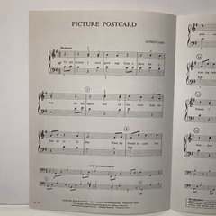 Vintage 1989 Picture Postcard Piano Solo Sheet Music by Alfred Cahn