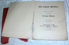 Antique 1899 Old English Melodies H. Lane Wilson Boosey & Co. Piano Voice Music