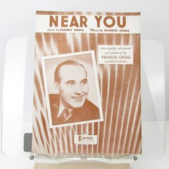 Near You Sheet Music Francis Craig Orchestra P/V/G Supreme 1947 SU-2-2 Piano