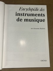 Buchner Alexander Encyclopedia Of Musical Instruments 1982 Deuxieme Edition HCDJ