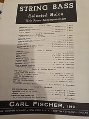 String Bass Bach Gavotte 1938 Carl Fischer S1135