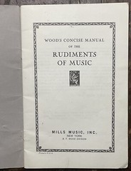 1956 Wood&rsquo;s Concise Manual of the Rudiments of Music-Paperback