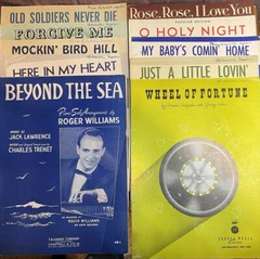 Sheet Music 1920-1960s 60 Pieces of Early 1920&rsquo;s to 1960&rsquo;s Sheet Music Vintage