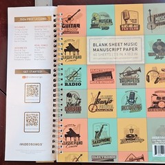 iVideosongs Sheet Music Paper, 60 Sheets, Spiral Bound, Perforated Pages.