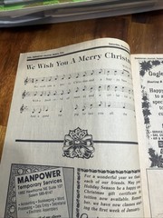 1989 Christmas Carol Book Statesman Journal Salem, Oregon Vintage