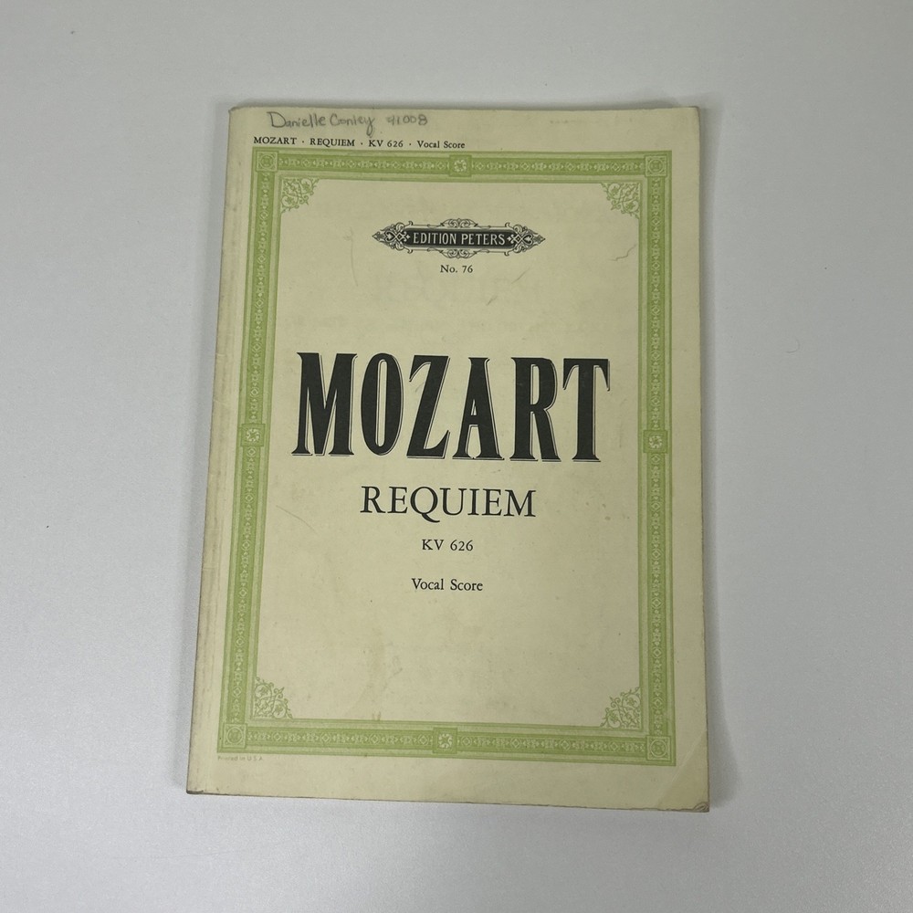 Mozart Requiem KV 626 – Vocal Score by Mozart Bärenreiter Urtext