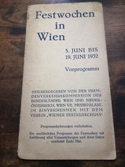 1932 Austria Vienna Festival Programme Music Orchestra Haydn Booklet Brochure
