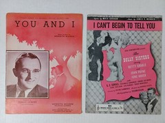 Vintage Show Tunes & Movie Sheet Music Button and Bows Trolley Song + more Look