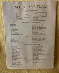 ALBUM OF NEGRO SPIRITUALS, SOLO VOICE, H.T. BURLEIGH, VINTAGE, FRANCO COLOMBO
