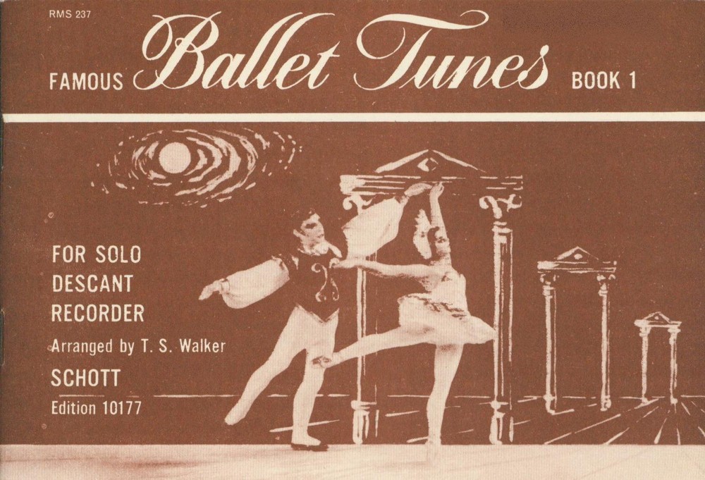 Famous Ballet Tunes 1 Descant Recorder 1950 Walker RMS #237 Swan Lake Can-Can