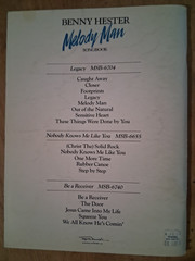 Benny Hester – Melody Man-A Legacy of Songs Songbook