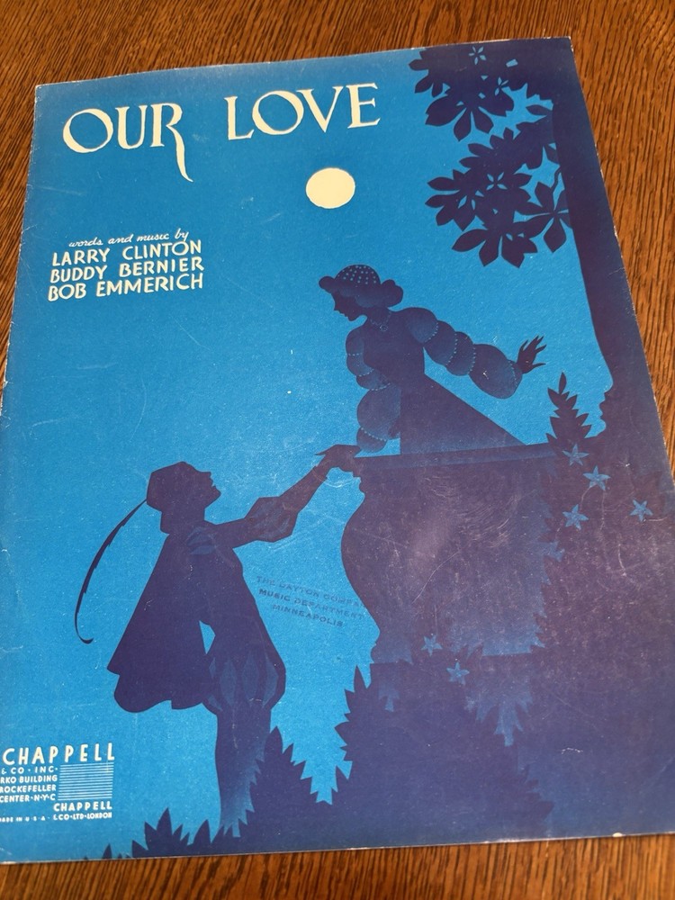 Vintage Sheet Music “Our Love” Chappell 1929 Piano Vocal Ukulele Romeo & Juliet