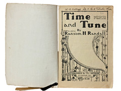 1901 Time and Tune Ransom H. Randall Music Elocution Book Evanston IL RARE