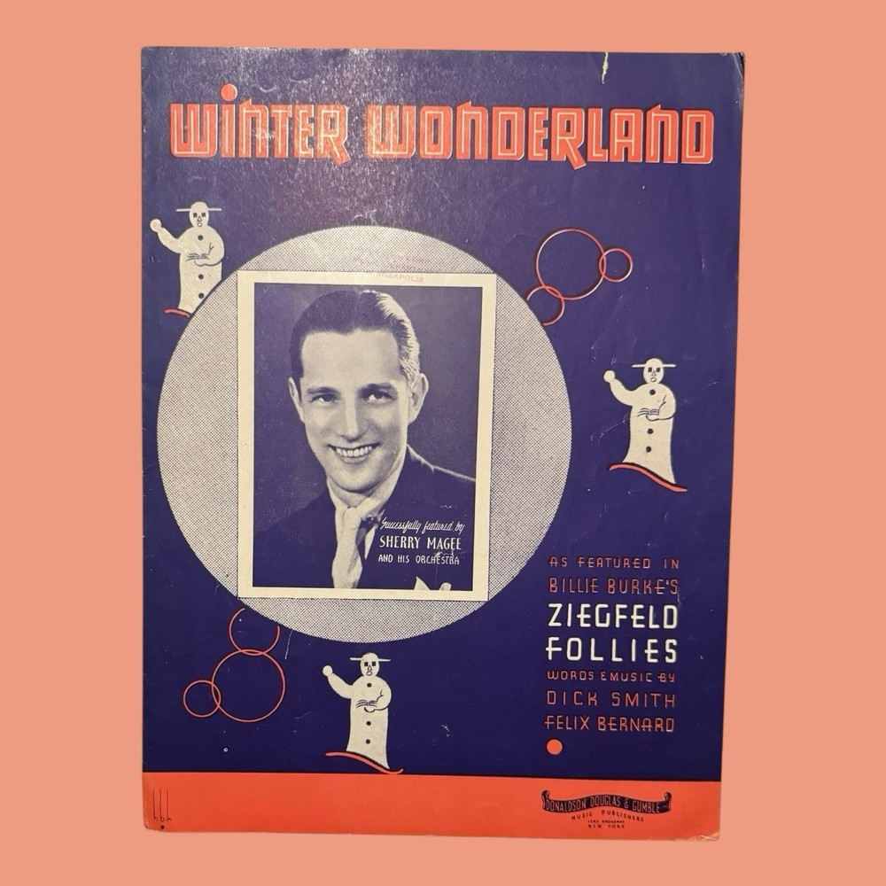 Winter Wonderland 1934 Sheet Music VtG Ziegfeld Follies Sherry Magee Orchestra