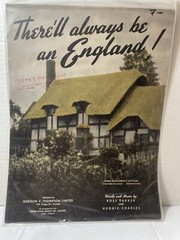 1939 There&rsquo;ll Always Be an England Vintage Sheet Music Anne Hathaway Cottage