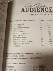 No Greater Audience Michael Neale Songbook (2007, Paperback) P12