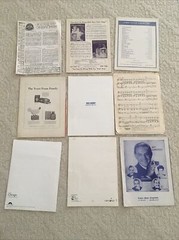 9 Pieces of Vintage Sheet Music Variety 1920s – 1980s. Piano -Band