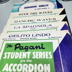 Vtg 1950&rsquo;s Accordion Pagani Student Series Music Lot of 5 Frank Gaviani Waltzes