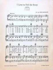 I Love To Tell The Story Sheet Music Popular Hymn Sacred Religious Gospel