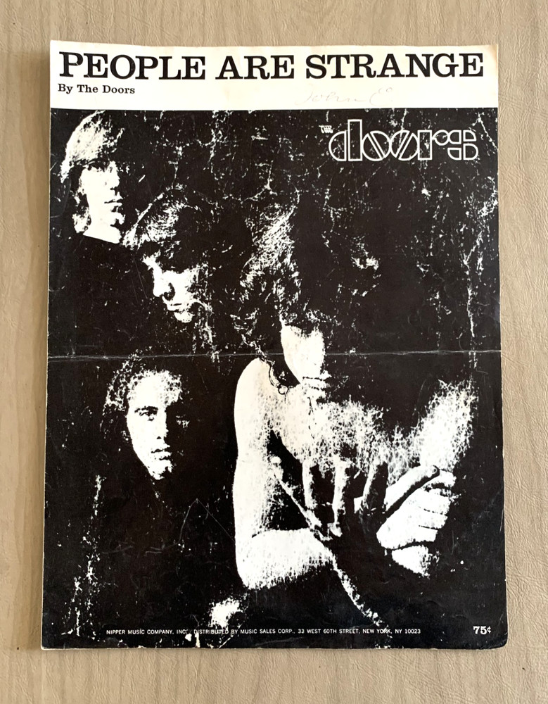 People Are Strange Doors Jim Morrison 1967 Rare Original Sheet Music
