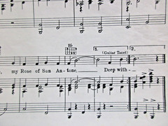 Sheet Music – San Antonio Rose by Bob Wills – 1940 Bourne Co. – Key of B Flat