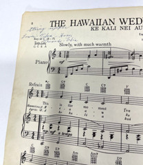 HAWAIIAN WEDDING SONG Sheet Music PIANO GUITAR UKULELE ENGLISH – HAWAIIAN LYRICS