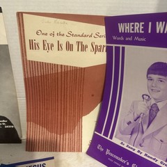 Lot Of 8 Religious Sheet Music (6 By Herbert Grace) His Eye Is On The Sparrow