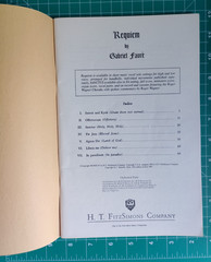 Vintage Sheet Music Book Requiem Gabriel Faure Vocal Score c1987