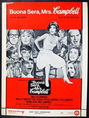 1968 « BUONA SERA, MRS. CAMPBELL » SHEET MUSIC FILM MOVIE GINA LOLLOBRIGIDA COMEDY