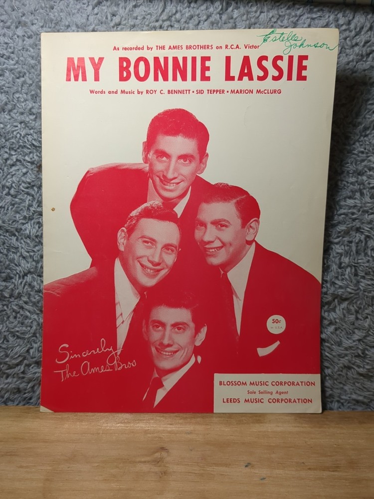 Vintage 1952 Sheet Music My Bonnie Lassie Words In Music By Roy C Bennett Sid…