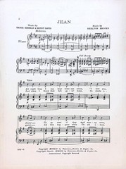 Jean Sheet Music Shelton Brooks Ernie Erdman Benny Davis 1919 Fox Trot Love Song