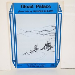 Vintage 1981 Cloud Palace Piano Solo Sheet Music by Marjorie Burgess