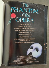 Vntage 1987 « The Phantom Of The Opera » Piano/Vocal Songbook Andrew Lloyd Webber