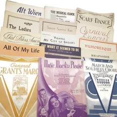 Vintage Sheet Music Lot 1930s 1940s Big Band Classical Folk Songs Piano Student